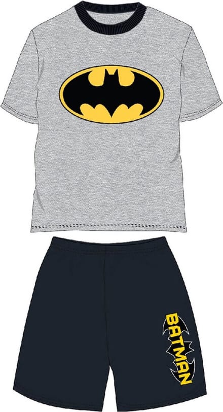 DC Comics Batman - Shortama - Pyjama - Maat 98 - Grijs shirt met zwarte broek