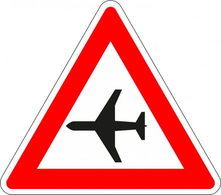 Laagvliegende vliegtuigen sticker, J30 400 mm