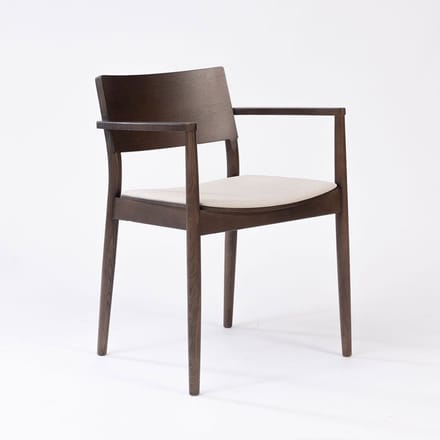 Bronx71® Scandinavische eetkamerstoel Juan walnoot/off white - stoel