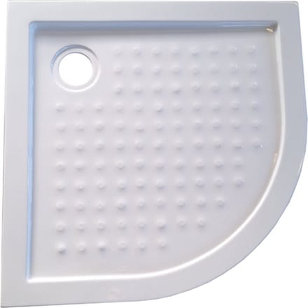 LINEA UNO - Siva 90x90 - Glans wit - Kwartrond - Douchebak - - 991202