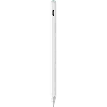 Stylus voor iPad Magnetische Adsorptie met Dubbele Oplaadmodi TypeC & Draadloos Adsorptie Opladen, wit
