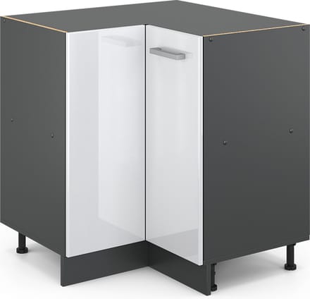 Vicco R-Line Hoekkast – 75.6 cm, WB Eik Wit Hoogglans