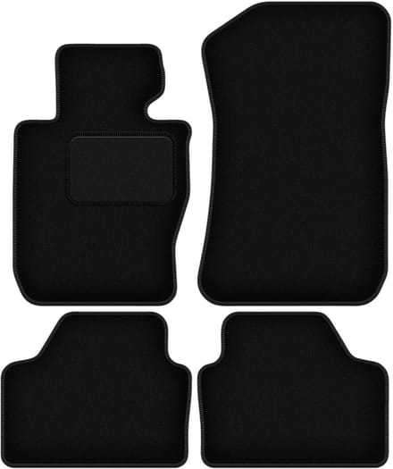 Zwarte velours vloermatten voor: BMW X1 E84 xDrive 0 (2004-2011)