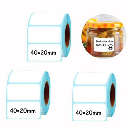 Dailygoods - Thermische Etiketten, 3 Rollen van 1000 stuks - Zelfklevend en Waterdicht