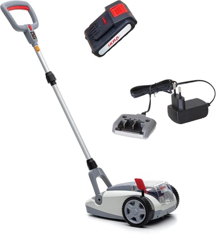 Accu Grasmaaier - Mulchmaaier Grasmaaier - Gazon Onderhoud - Borstelloze Motor - 21 cm Maaibreedte - Grijs Rood