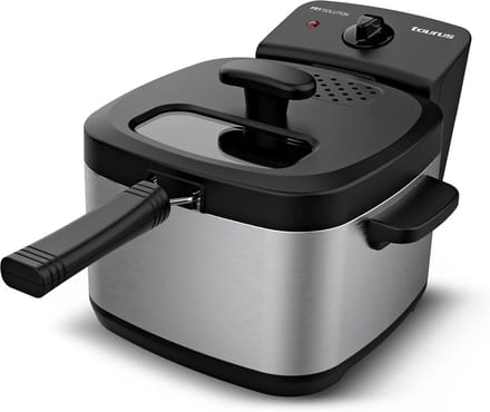 Compacte Friteuse 1,5 L, 2000 W, Temperatuurregeling 150-190°C, Met Deksel