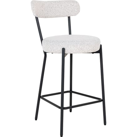 House Collection Bouclé Lage Barkruk Boden Wit