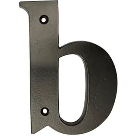Avenue Letterboekje - B - Metaal - Zwart - Hoogte 10cm