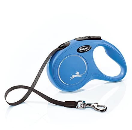 Klassieke intrekbare hondenriem 4,9 m klein blauw