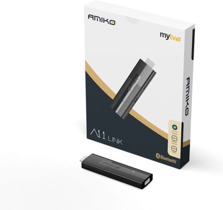 Amiko A11 LINK TV Stick - Android 11 | Google Assistant - Bluetooth 5.0 | 4K UHD