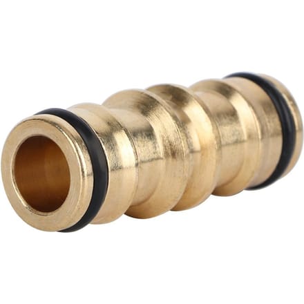 Messing slangkraanconnector met schroefdraad voor tuinwaterpijpadapterfitting beige