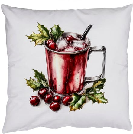 Sierkussens - Kussentjes Woonkamer - 45x45 cm - Drank - Winter - Cocktail - Rood