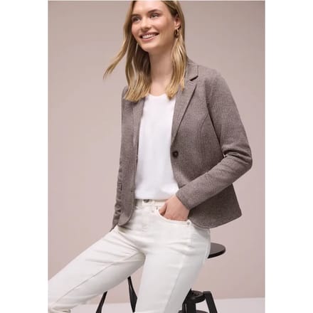 Basic blazer met reverskraag