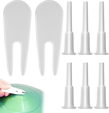 Yoga Bal Stoppers - Luchtpluggen Set - Balans Training - Duurzaam Kunststof - 6 Stuks - Wit