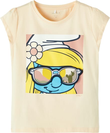 Name it - T-shirt Smurfin - Crème de pêche - NMFANI - Maat 92