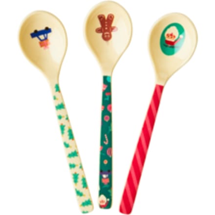 Rice kerst melamine latte macchiato lepel x-mas print assorti