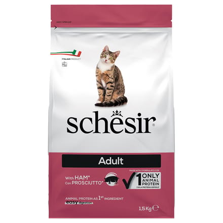 1,5kg Schesir Cat Original met ham droogvoer voor katten