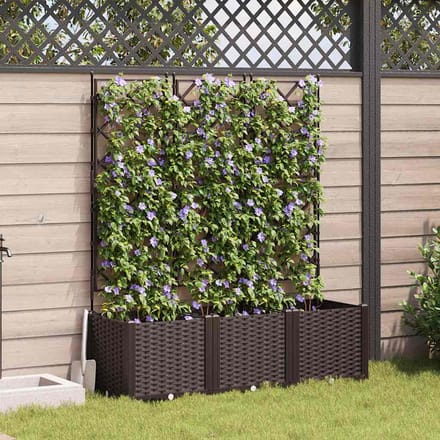 vidaXL - Plantenbak - 3 - st - Bruin - 120 - x - 40 - x - 143 - cm - PP