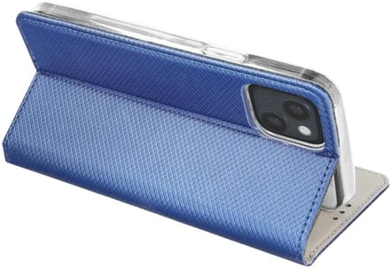 Jaym, Hoesje geschikt voor Apple iPhone 14 Plus - Magnetisch Folio met Standaard, Blauw