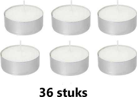 Metro Aro - Waxinelichtjes Theelichtjes Maxi 8 uur - 36 stuks