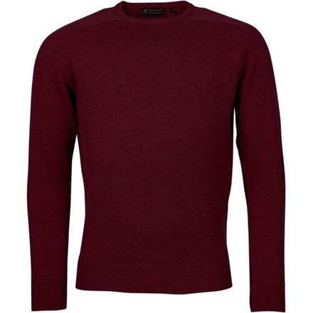 Baileys Trui Scottish Lambswool Crew Neck Pullover Single Knit Aubergine / male