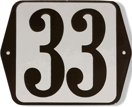 Huisnummer standaard nummer 33