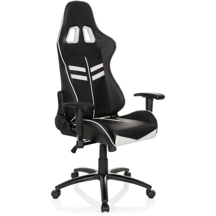 hjh office League pro - Bureaustoel - Gaming - Kunstleder - Zwart / wit