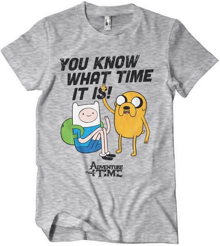 It'S Adventure Time -T-shirt, heathergrijs