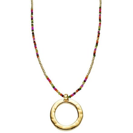 Luxeketting met Roze Kristal 18k goud afwerking - Miota