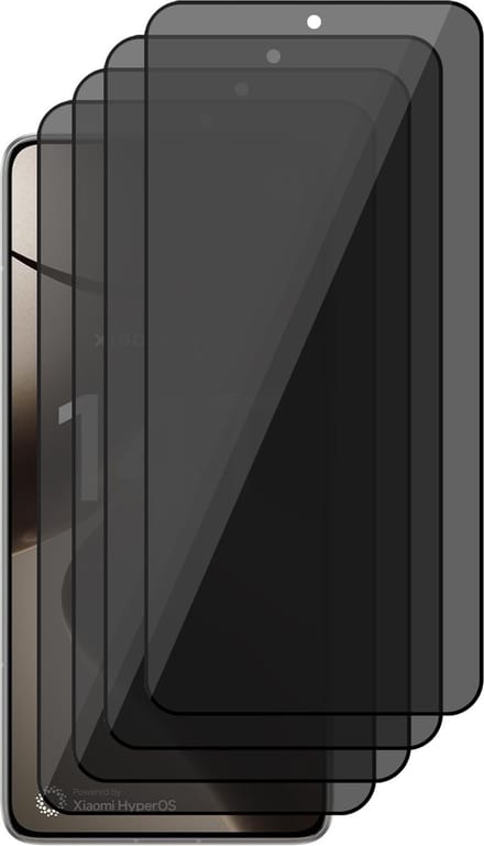 Privacy Screenprotector geschikt voor Xiaomi 14T / 14T Pro - 4x Volledig Dekkend Glas Screen Protector