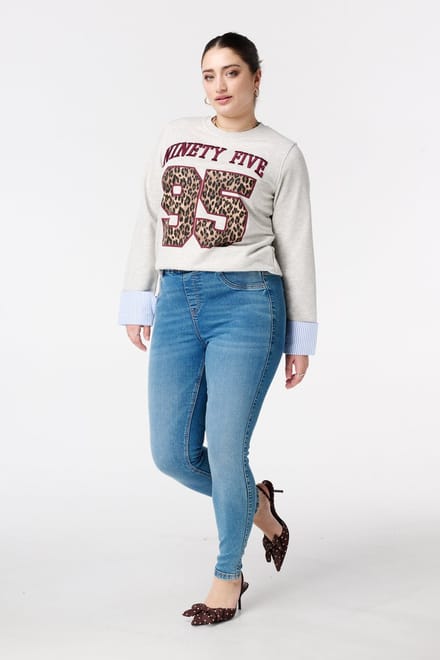 MS Mode Tregging Tregging met denim look