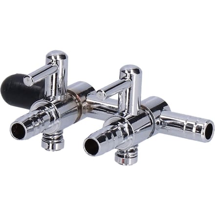 Aquarium Zuurstofverdeler 6mm Kooldioxide Regelknop Regelventiel 3 Aansluitingen gray