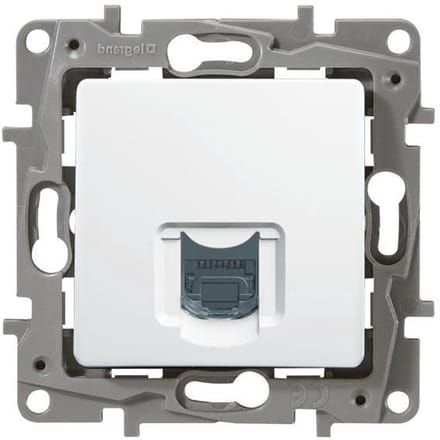 RJ45 Datadoos - Netwerk Connector - Internet Aansluiten - Modulaire Connector - 7 cm - Wit