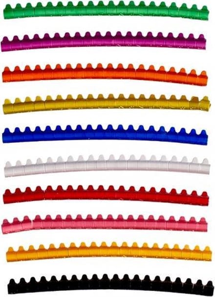 Duvo+ Ringen exoten aluminium Gemengde kleuren 2,5mm, LET OP ! Prijs per 10 staafjes