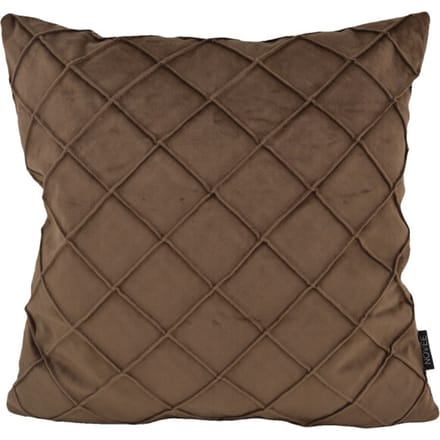 Sierkussen Velvet Cross Bruin | 45 x 45 cm | Velvet/Polyester