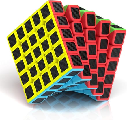 Grote 5x5 Magische Kubus Speed Cube met Koolstofvezel Stickers voor Verbeterde Prestaties