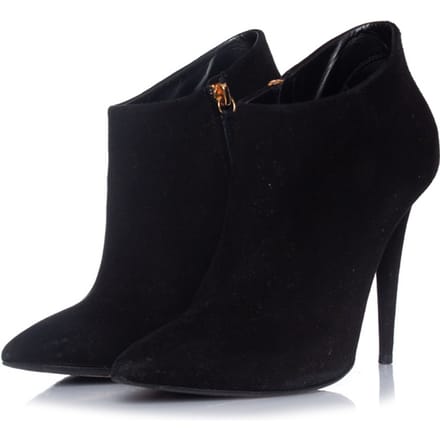 Giuseppe Zanotti zwarte suède enkellaarsjes