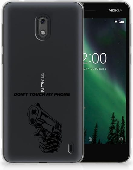 Nokia 2 Silicone-hoesje Gun Don't Touch My Phone
