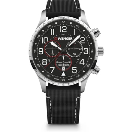 Montre à Quartz Chronographe WENGER ATTITUDE Noire, [01.1543.119]