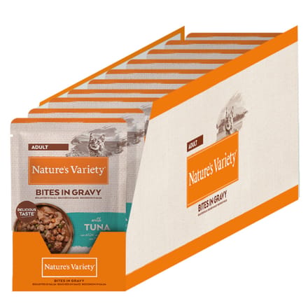 Nature's Variety Bites in Saus 22 x 85 g Kattenvoer - met Tonijn