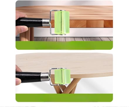 Aandrukroller Set - Handdrukrol - Randafwerking Lassen - Hittebestendig Siliconen - 2 Stuks - Zwart Groen
