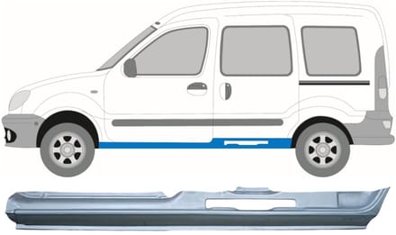 Volledige dorpel voor Renault Kangoo 1997-2008 / Links