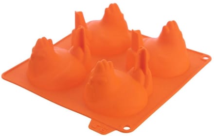 Orion Sillinie - Siliconen Bakvorm - 3D Kippen - Oranje