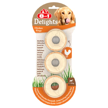 8in1 Delights Kauwringen - Voordeelpakket: 6 x 119 g (18 stuks)