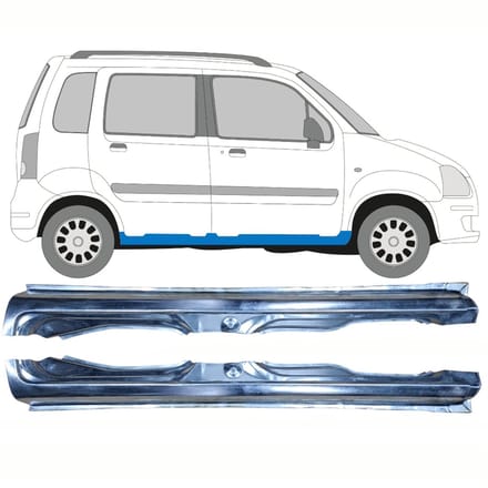 Volledige dorpel voor Opel Agila 2001-2008 / Links + Rechts / Set