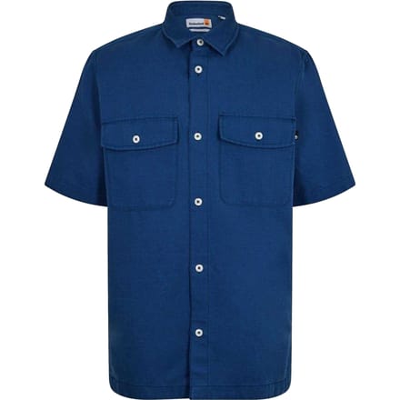 Timberland Heren Overhemd Katoen Linnen (Donkere Denim)
