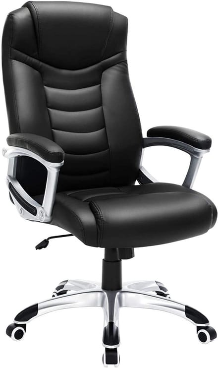 Ergonomische Bureaustoel - 52 D x 53 B x 122 H - Zwart Kunstleer