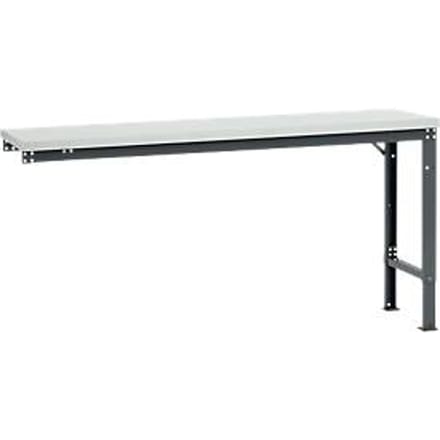 Manuflex AU8081.7016 Werk aanschuiftafel universele speciale met melamine schijf, bxdxh = 1750 x 800 x 722-1022 mm Antraciet
