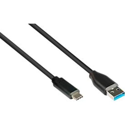 Kabel USB 3.2, A/USB-C, zwart, 0,5m