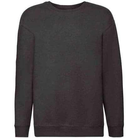 Fruit of the Loom Sweatshirt met Drop Shoulder voor Kinderen/Kinderen (Zwart)